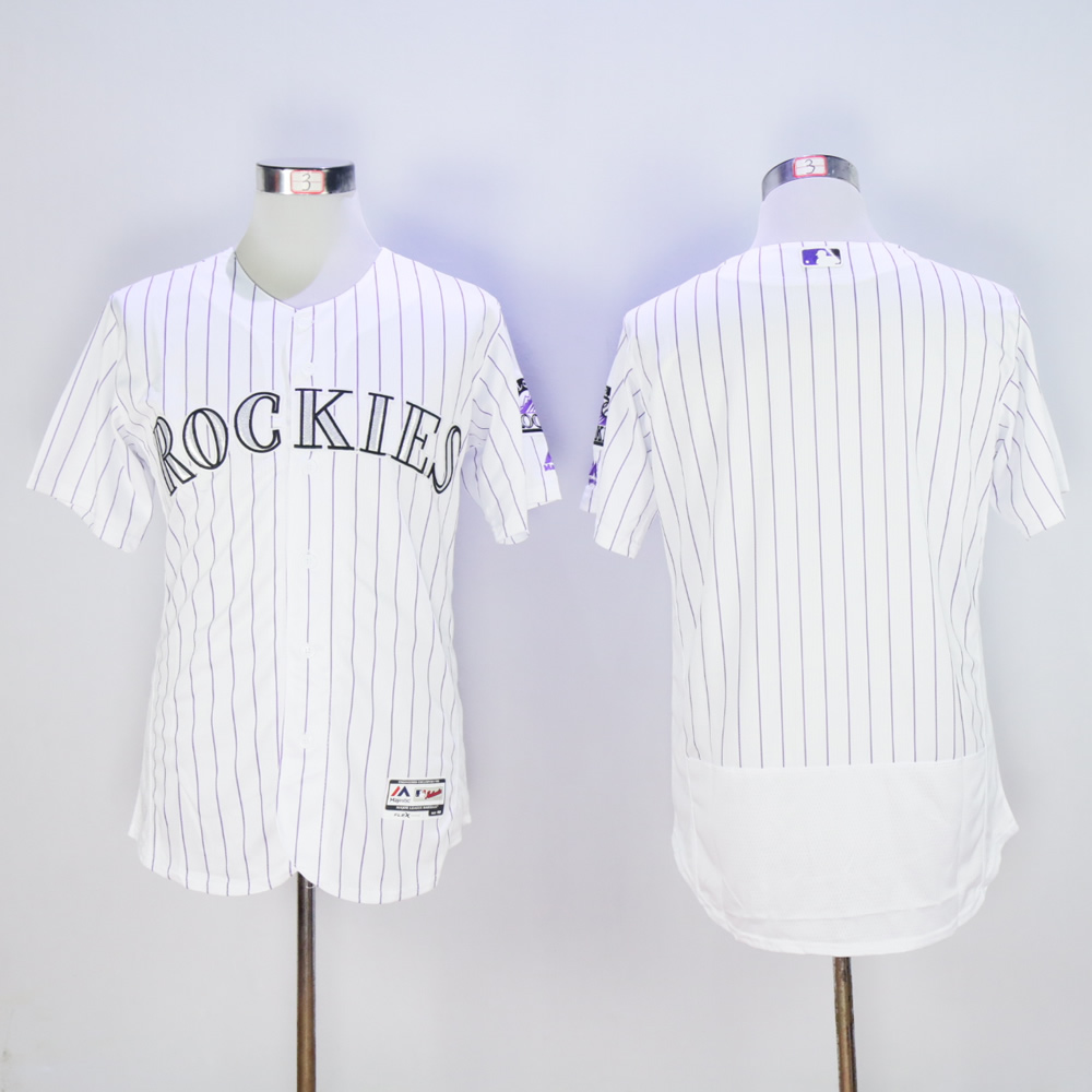 Men Colorado Rockies Blank White Elite MLB Jerseys->colorado rockies->MLB Jersey